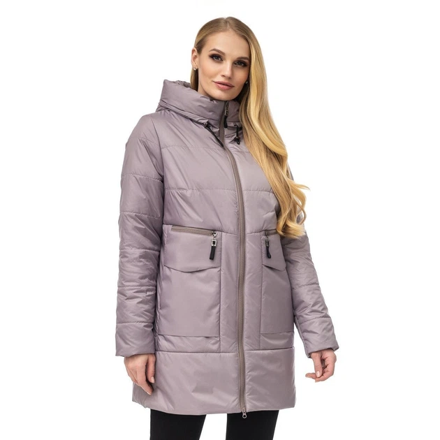 Женская весенняя куртка большого размера ЛР - 0126 56 серый от продавца ...