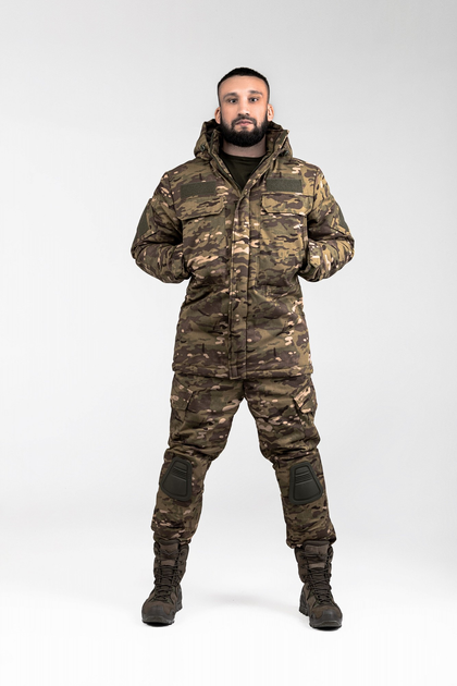 Зимова військова тактична форма комплект Shumeru камуфляж мультикам ( бушлат і штани ) розмір 2XL - зображення 1