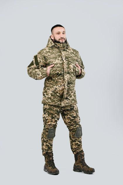 Зимняя военная тактическая форма Shumeru комплект камуфляж пиксель ( бушлат и штаны ) размер 2XL - изображение 1