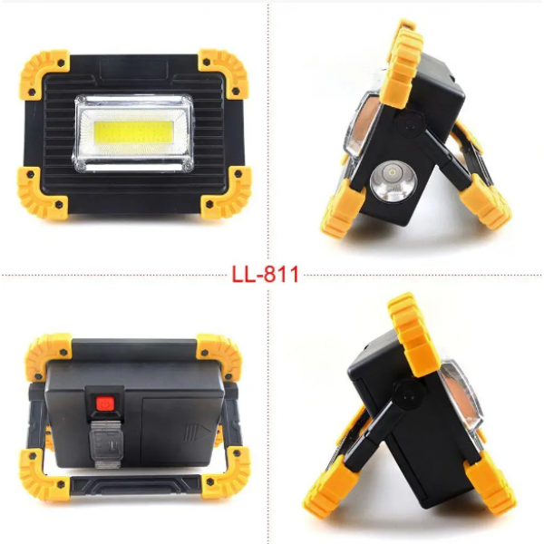 LED Прожектор светодиодный аккумуляторный WORKING LIGHT L811-20W-COB+1W есть Power Bank - Refurbished - изображение 2
