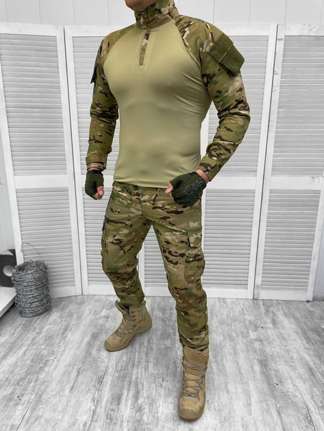 Тактичний літній військовий костюм Flash ( Убакс з рукавом + Штани ), Камуфляж: Мультикам, Розмір: XL - зображення 1
