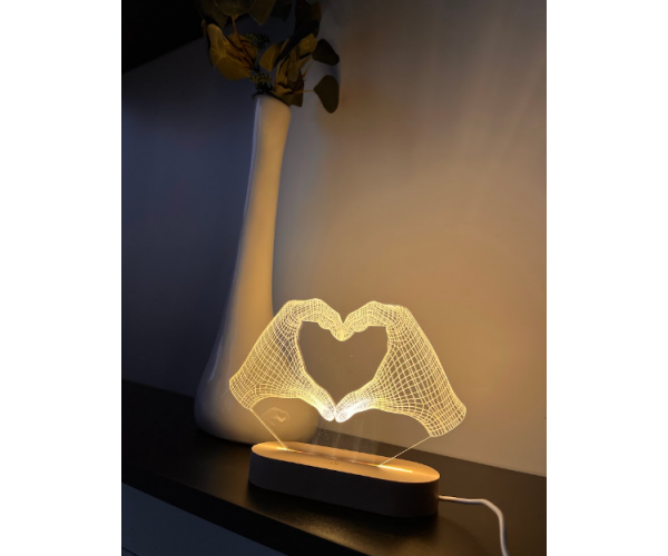 Нічник з сенсорною кнопкою DROM P149 Hand Heart - изображение 2