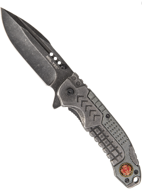 Ніж складний Mil-Tec Einhandmesser Fire Dept Stone Washed (15306500) - зображення 1