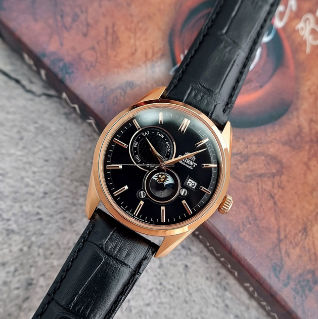 Чоловічий годинник Orient RA-AK0309B10B Золото\Чорний - зображення 4