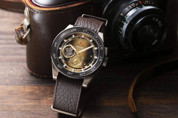 Мужские наручные часы Orient RA-AR0204G00B Металлик\Коричневый элитные - изображение 4