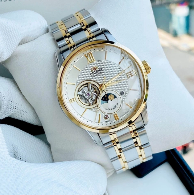 Мужские наручные часы Orient RA-AS0001S00B Золото\Серебро Нержавеющая сталь - изображение 4