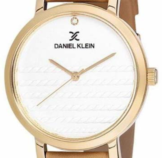 Женские часы DANIEL KLEIN DK12054-2 Белые со светло-коричневым - изображение 3
