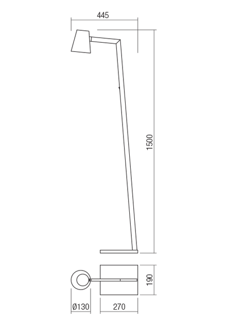Торшер Redo MINGO LAMP 1X42W E27 BLACK (4.1.1) 01-1557 - зображення 2