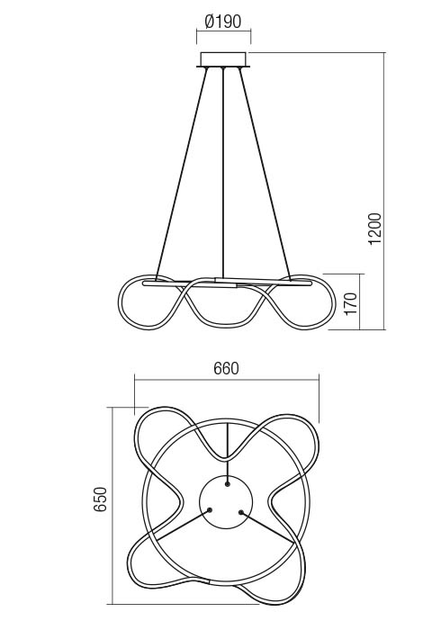 Підвісний світильник Redo CORRAL SU LED 40W D700 3000K MAT GOLD (4.1.2) 01-2110 - зображення 2