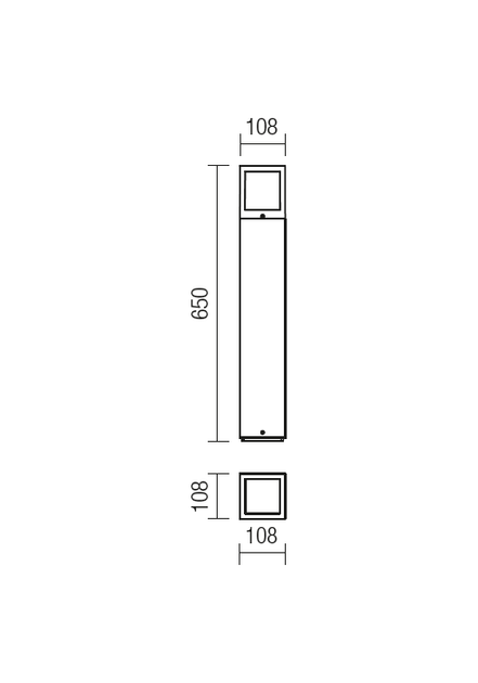 Стовпчик BRICK ST65 E27 1X23W IP54 R (4.1.2) Redo 9645 - изображение 2