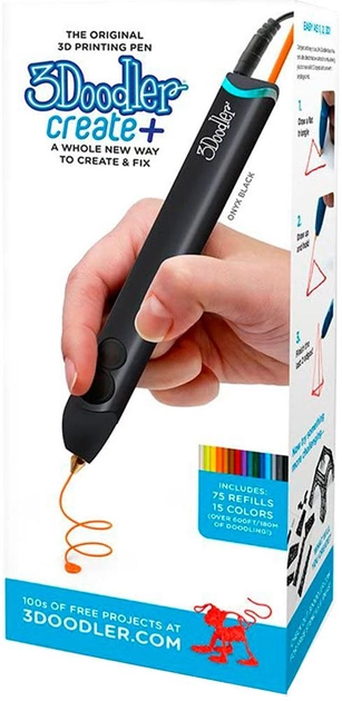 3D-ручка 3Doodler Create Plus Чорна (8CPSBKEU3E) - зображення 1