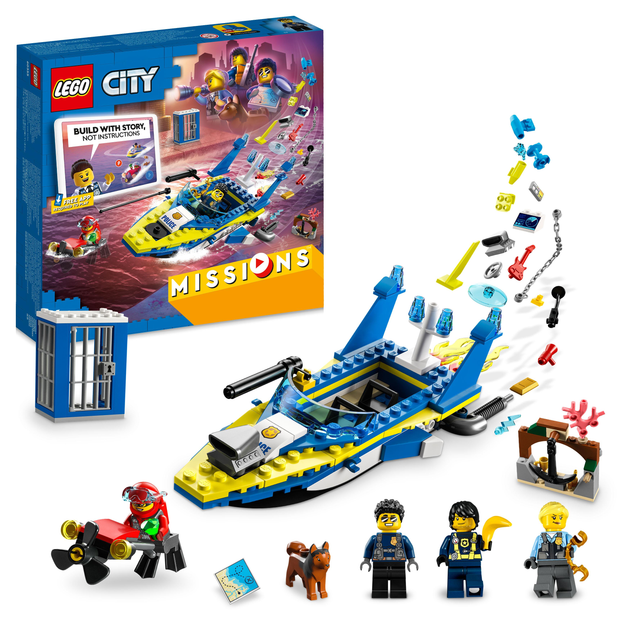 Zestaw klocków LEGO City Missions Śledztwa wodnej policji 278 elementów (60355) - obraz 2