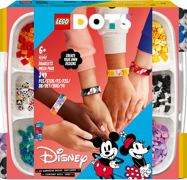 Zestaw klocków LEGO DOTS Zestaw dużych bransoletek Miki i przyjaciele 349 elementów (41947) - obraz 1