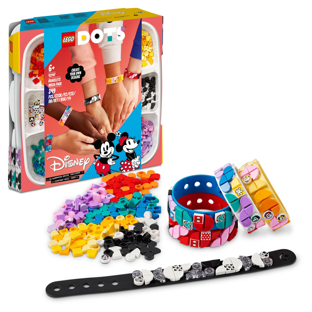 Zestaw klocków LEGO DOTS Zestaw dużych bransoletek Miki i przyjaciele 349 elementów (41947) - obraz 2