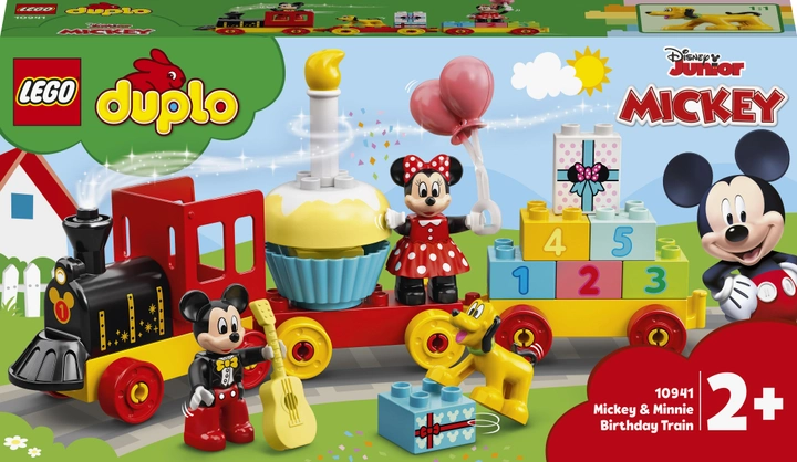 Zestaw klocków LEGO DUPLO Disney Urodzinowy pociąg myszek Miki i Minnie 22 elementy (10941) - obraz 1