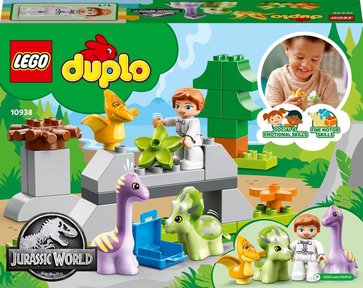 Конструктор LEGO DUPLO Jurassic World Ясла для динозаврів 27 деталей (10938) - зображення 10