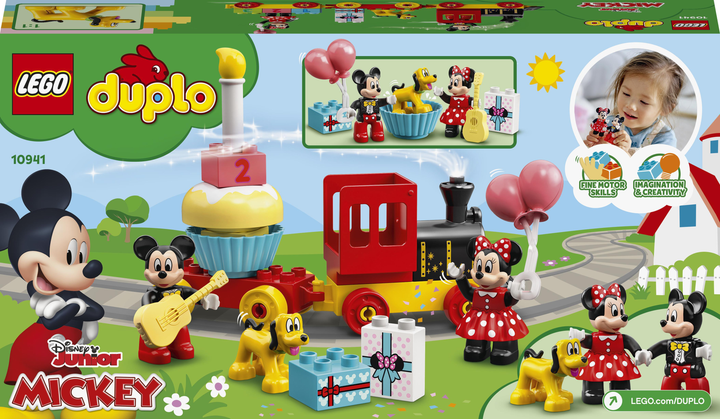 Zestaw klocków LEGO DUPLO Disney Urodzinowy pociąg myszek Miki i Minnie 22 elementy (10941) - obraz 11