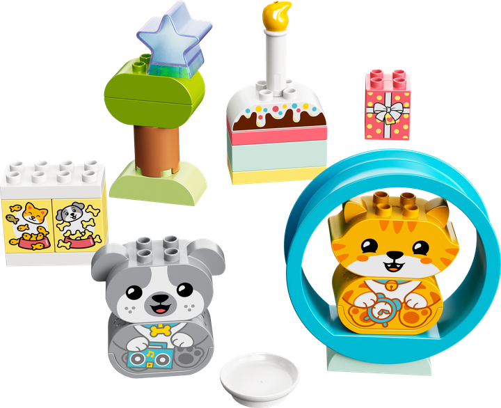 Zestaw klocków LEGO DUPLO My First Mój pierwszy szczeniak i kotek z odgłosami 22 elementy (10977) - obraz 9