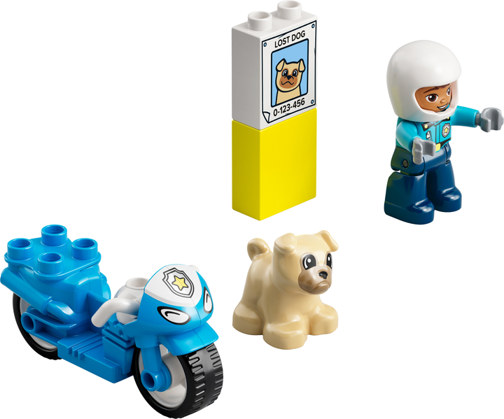 Конструктор LEGO DUPLO Town Поліцейський мотоцикл 5 деталей (10967) - зображення 9
