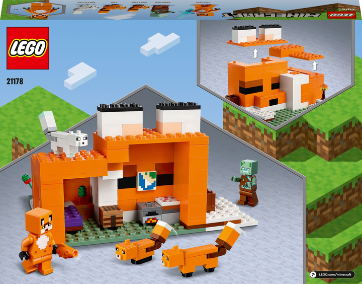 Конструктор LEGO Minecraft Нора лисиці 193 деталі (21178) - зображення 6