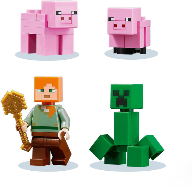 Конструктор LEGO Minecraft Будинок-свиня 490 деталей (21170) - зображення 11