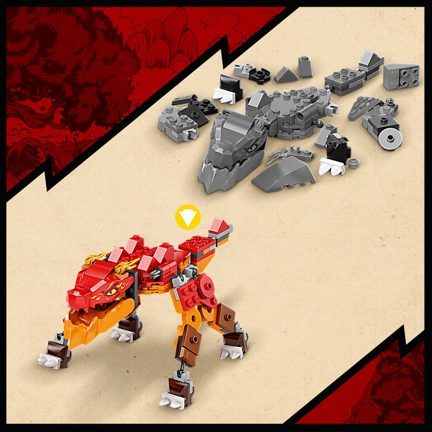 Конструктор LEGO NINJAGO Вогняний дракон Кая EVO 204 деталі (71762) - зображення 6