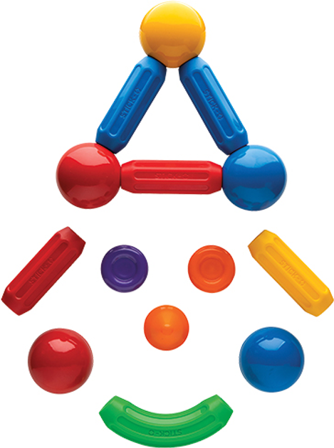 Магнітний конструктор Stick-O Базовий 20 елементів (901002) - зображення 4