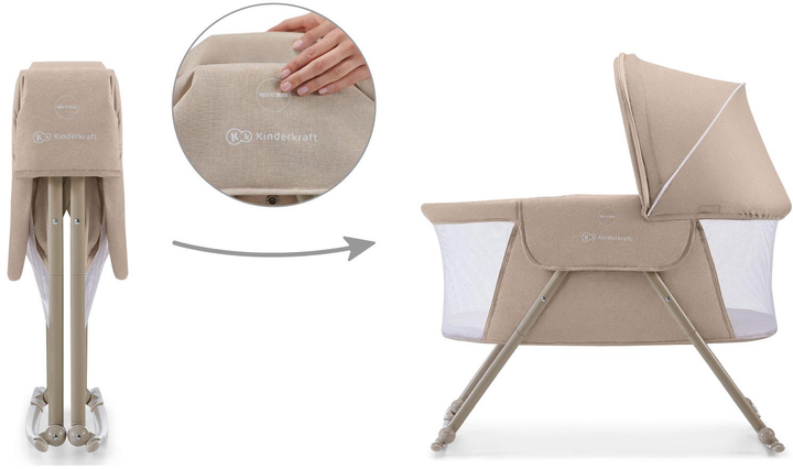 Kołyska na biegunach Kinderkraft Lovi Beige 3 w 1 (KKLLOVIBEG0000) (158789) - obraz 9