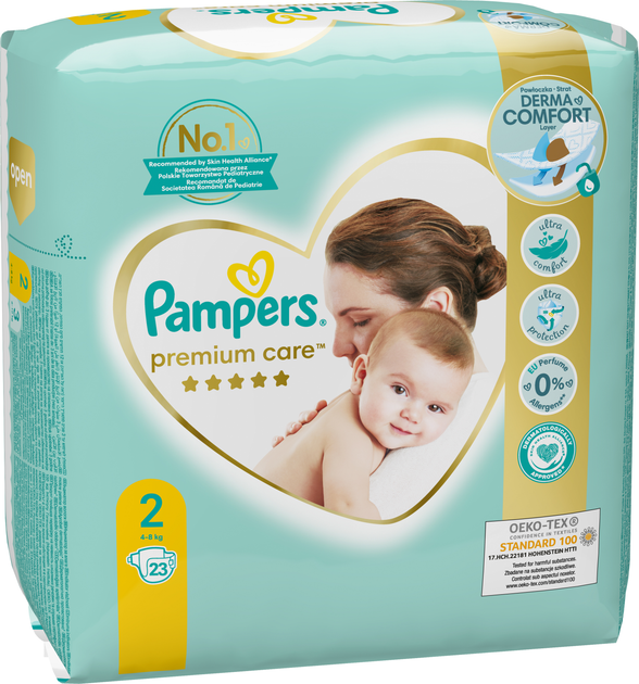 Pieluchy Pampers Premium Care Rozmiar 2 (4-8 kg) 23 szt. (8001841104652) - obraz 3