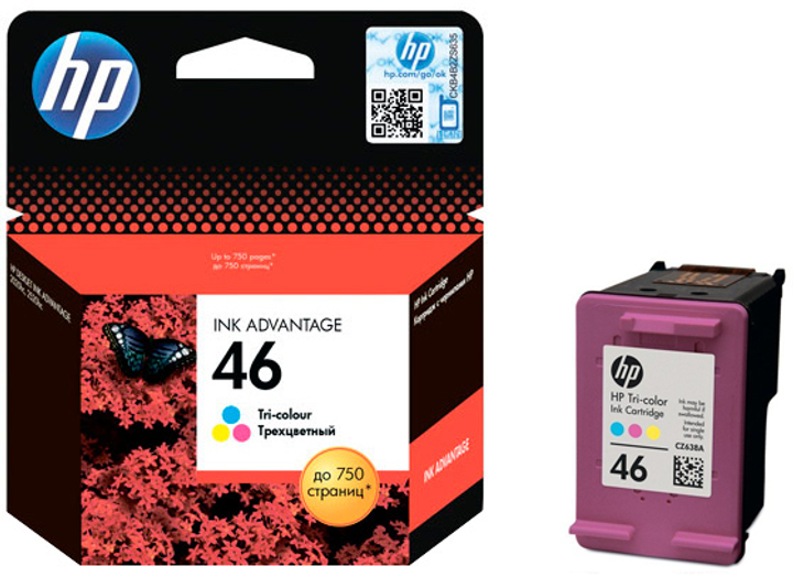 Картридж HP No.46 Ultra Ink Advantage Tri-color (CZ638AE) - зображення 1