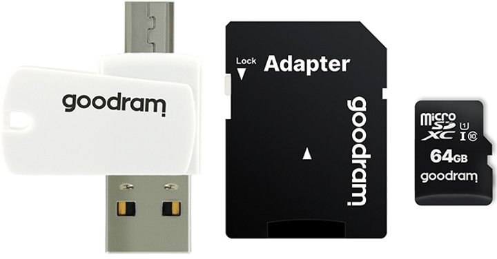 Goodram 64GB Class 10 UHS-I All in One + OTG Reader (M1A4-0640R12) - obraz 1
