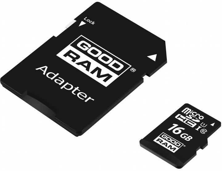 Goodram microSDHC 16GB UHS-I class 10 + adapter (M1AA-0160R12) - obraz 3