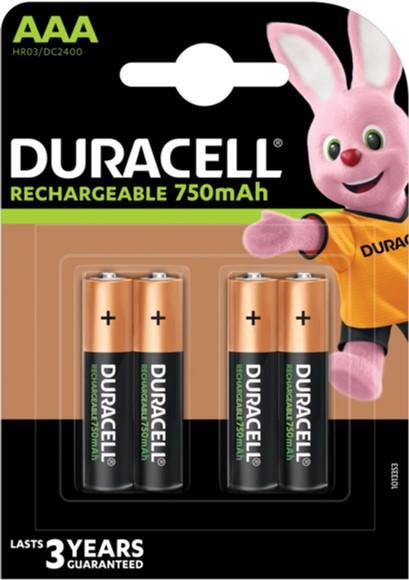 Akumulator Duracell Recharge AAA 750 mAh 4 szt. (5005004)(5000394045019) - obraz 2