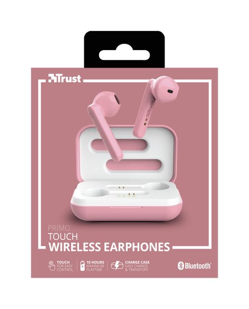 Słuchawki Trust Primo Touch True Wireless Mic Różowe (23782) - obraz 2
