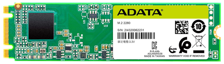 ADATA SU650 480GB M.2 SATA III 3D TLC (ASU650NS38-480GT-C) - зображення 1