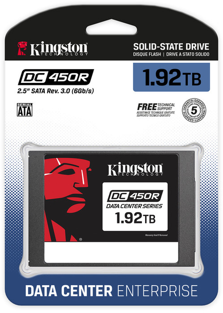Dysk SSD Kingston DC450R 1.92TB 2.5" SATAIII 3D TLC (SEDC450R/1920G) - obraz 3
