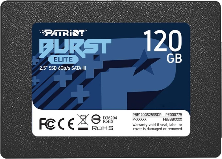 Patriot Burst Elite 120GB 2.5" SATAIII TLC (PBE120GS25SSDR) - зображення 1