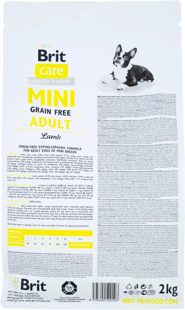 Сухий корм для дорослих собак мініатюрних порід Brit Care Mini Grain Free Adult 2 кг (8595602520107) - зображення 2