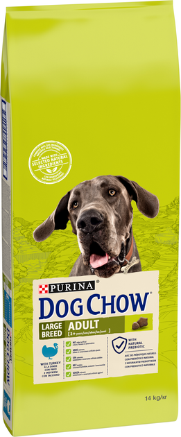 Sucha karma dla psów dużych ras od 2 roku życia Dog Chow Large Breed z indykiem 14 kg (7613034487926) - obraz 2