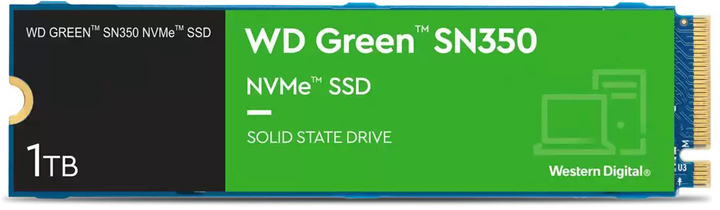 Dysk SSD Western Digital Green SN350 1TB NVMe M.2 2280 PCIe 3.0 x4 3D NAND QLC (WDS100T3G0C) - obraz 1