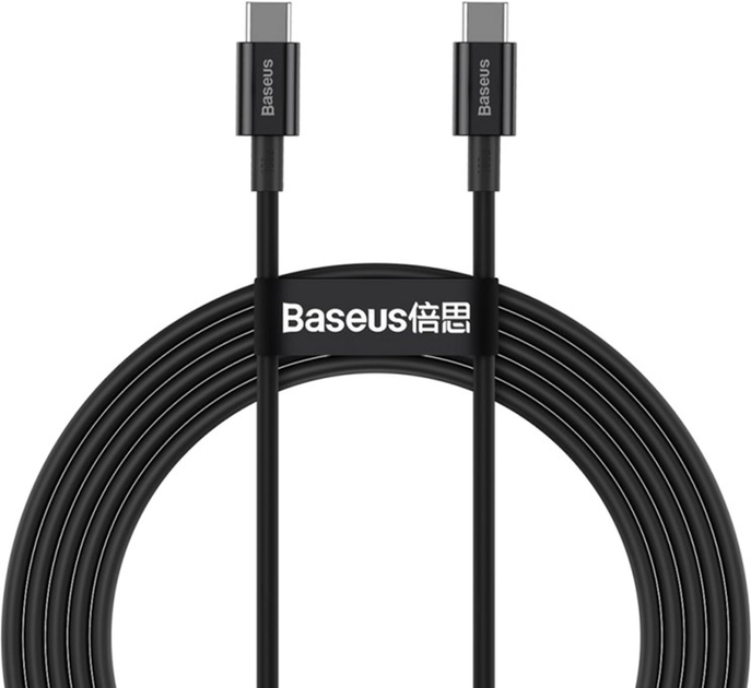 Кабель Baseus Superior Series Fast Charging Data Cable Type-C to Type-C 100 W 1 м Black (CATYS-B01) - зображення 1