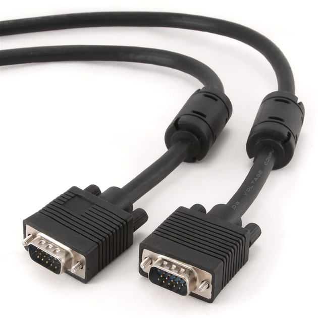 Cablexpert Premium VGA HD15M - HD15M 15m 2 pierścienie ferrytowe (CC-PPVGA-15M-B) - obraz 2