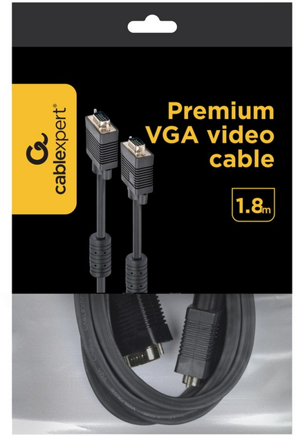 Кабель Cablexpert Premium VGA HD15M - HD15M 1.8 м 2 феритових кільця (CC-PPVGA-6B) - зображення 4