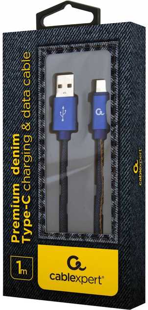 Кабель Cablexpert USB — USB Type-C 1 м Blue (CC-USB2J-AMCM-1M-BL) - зображення 2