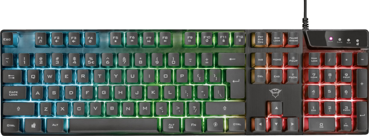 Клавіатура дротова Trust GXT 835 Azor Illuminated Gaming Keyboard USB (TR23651) - зображення 2