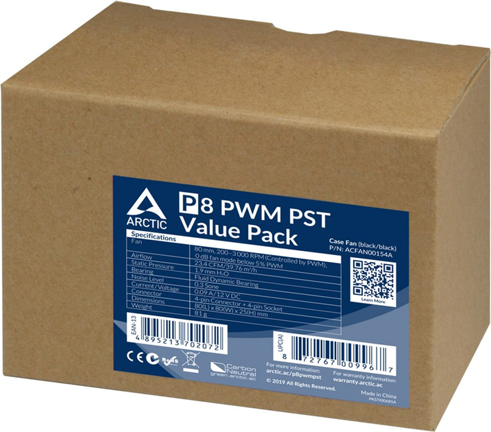 Кулер Arctic P8 PWM PST (ACFAN00154A) - зображення 3