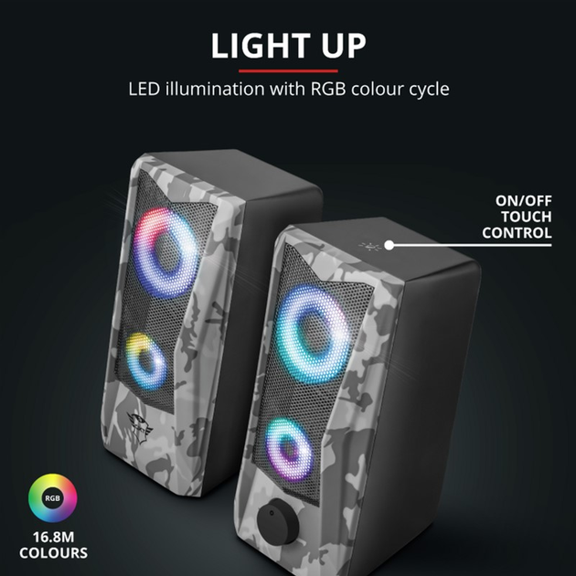 Акустична система Trust GXT 606 Javv RGB-Illuminated Khaki (23379) - зображення 13