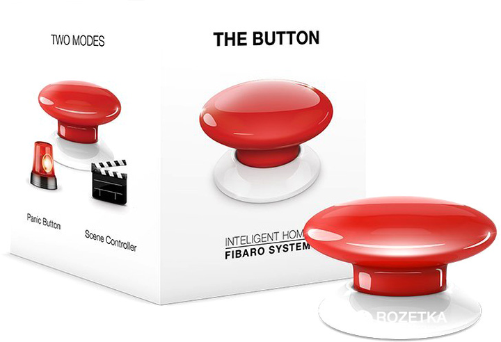 Inteligentny przycisk FIBARO The Button Z-Wave Czerwony (FGPB-101-3_ZW5) - obraz 2