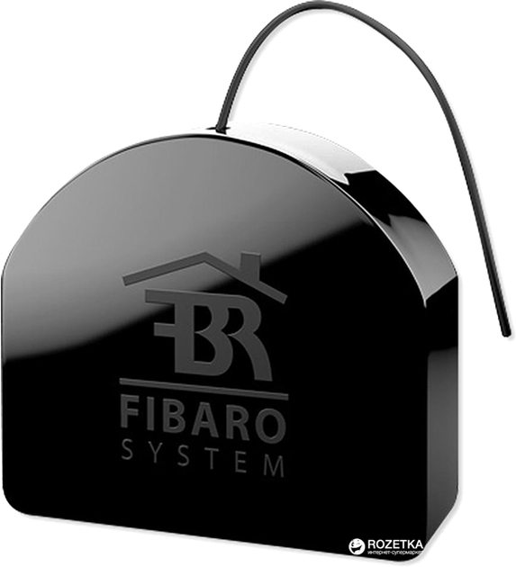 Inteligentny przekaźnik FIBARO Single Switch 2 Z-Wave Czarny (FGS-213_ZW5) - obraz 1