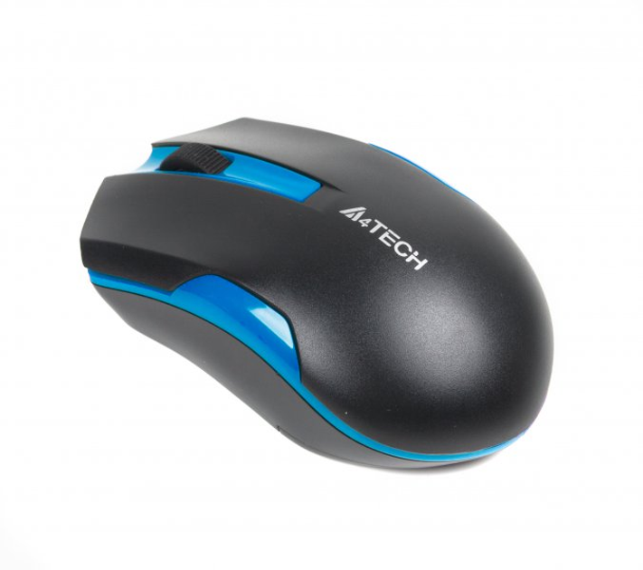 Миша A4 Tech G3-200N Wireless Black/Blue (4711421929448) - зображення 1